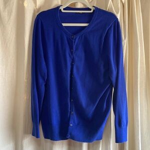 Lands end blue cardigan